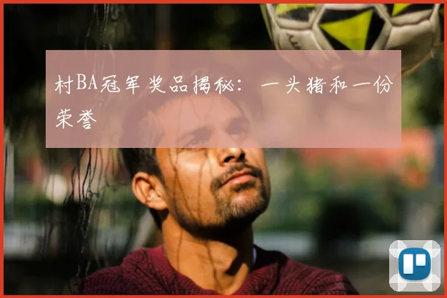 村BA冠军奖品揭秘：一头猪和一份荣誉